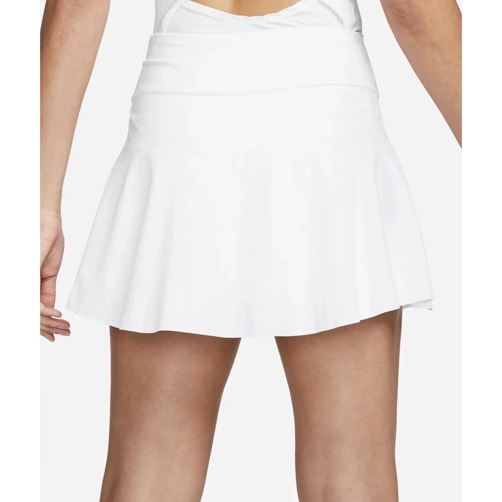 Nike Dri-FIT Advantage Women's Medium Short Tennis Skirt White Black - Picture 7 of 8